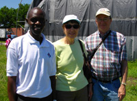 African client with volunteer mentors.
