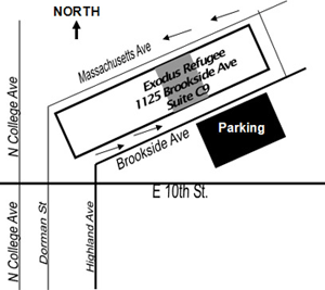 Map of Exodus Refugee's Location